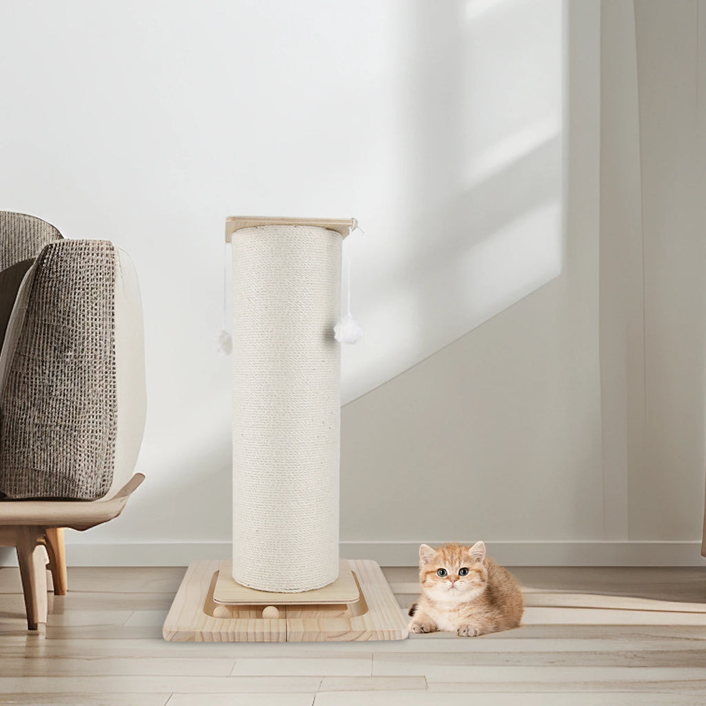1 Section Vertical Sisal Material Safe Cat Climbing Frame Tree Modern Stable Design Cat Scratching Post for Cats 60cm/80cm