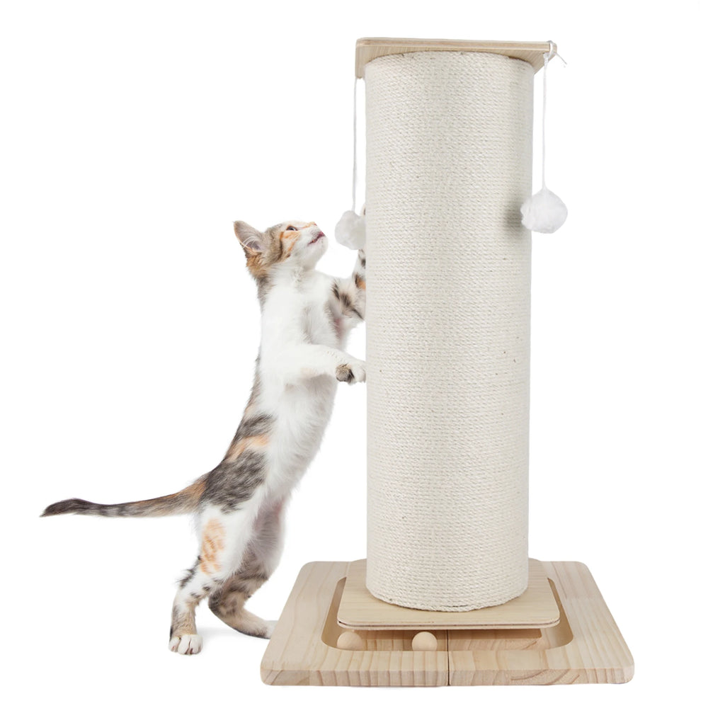 1 Section Vertical Sisal Material Safe Cat Climbing Frame Tree Modern Stable Design Cat Scratching Post for Cats 60cm/80cm