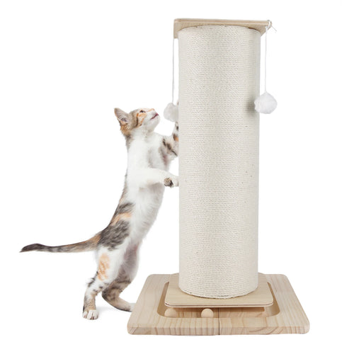 1 Section Vertical Sisal Material Safe Cat Climbing Frame Tree Modern Stable Design Cat Scratching Post for Cats 60cm/80cm