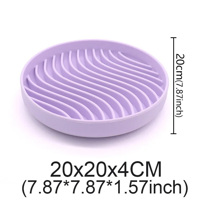 Pet Anti-choking Feeder Dog Food Bowl Pet Supplies Silicone Feeding Bowls Mat for Non-sliping Distracted Licking Plate Cutlery