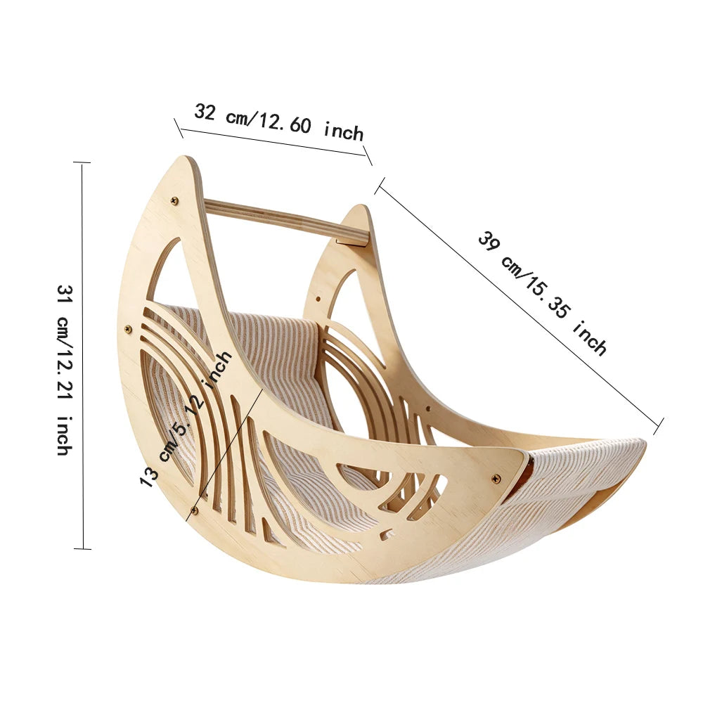 Wall Mounted Cat Shelves Solid Wood Cat Climbing Perch Floating Steps Cat Wall Furniture DIY Cat Tree Platform for Indoor Kitten