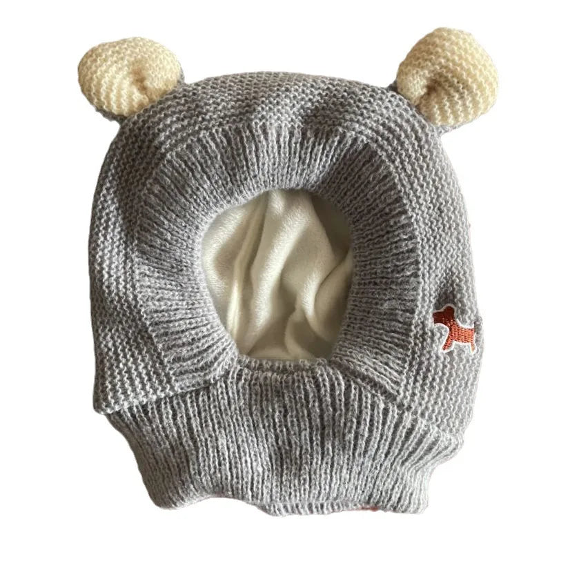 Winter Warm Dog Hat Ear Muffs Noise Protection Windproof Pet Ears Covers Knitted Earmuffs For Medium-Large Puppy Accessories.