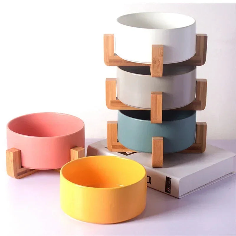 B7 Self-Assembly Ceramic Double Cat Bowl Dog Bowl 400ML Pet Feeding Water Bowl Cat Puppy Feeder Product SuppliesFood Water Bowls