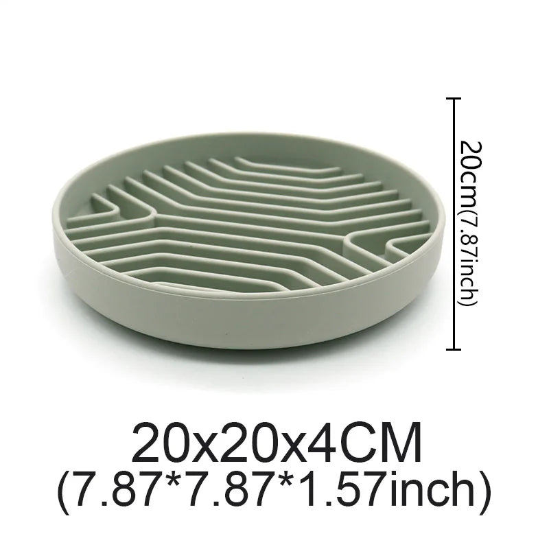 Pet Anti-choking Feeder Dog Food Bowl Pet Supplies Silicone Feeding Bowls Mat for Non-sliping Distracted Licking Plate Cutlery