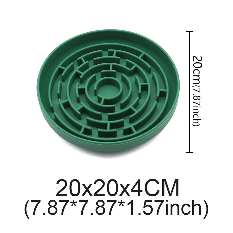 Pet Anti-choking Feeder Dog Food Bowl Pet Supplies Silicone Feeding Bowls Mat for Non-sliping Distracted Licking Plate Cutlery
