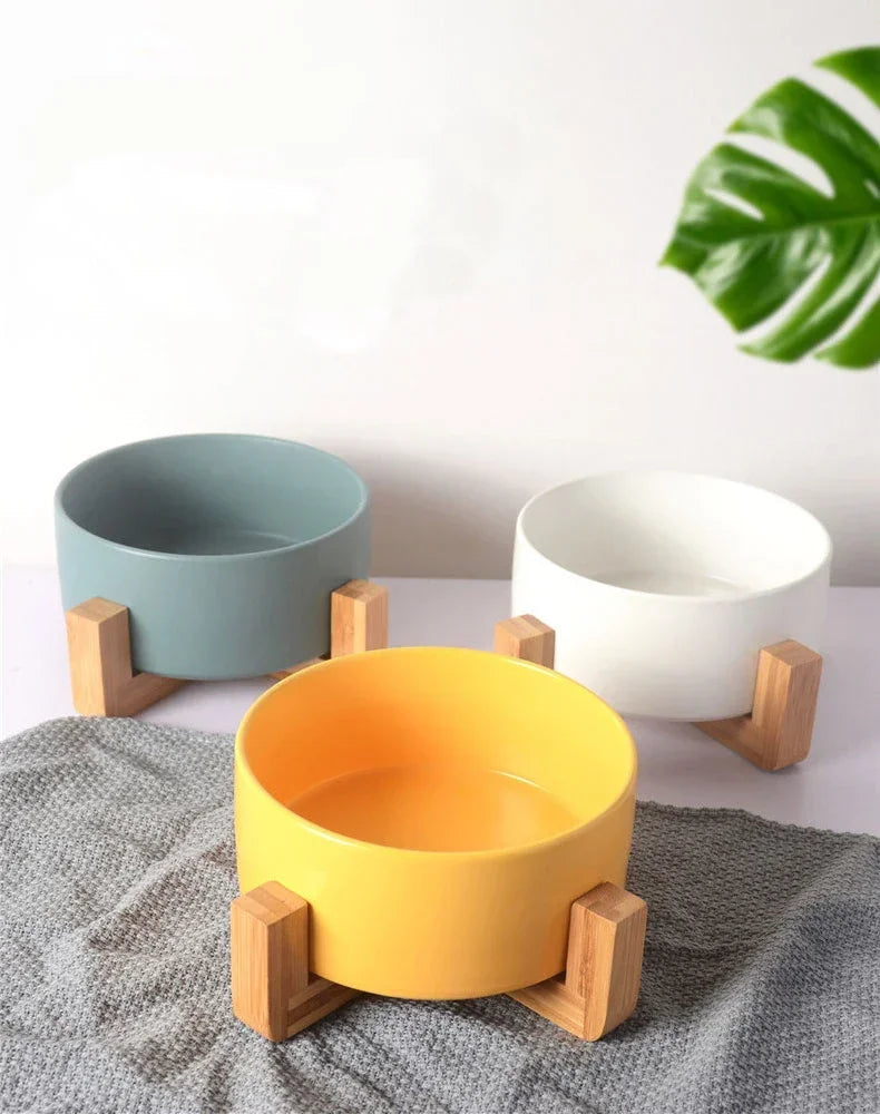B7 Self-Assembly Ceramic Double Cat Bowl Dog Bowl 400ML Pet Feeding Water Bowl Cat Puppy Feeder Product SuppliesFood Water Bowls