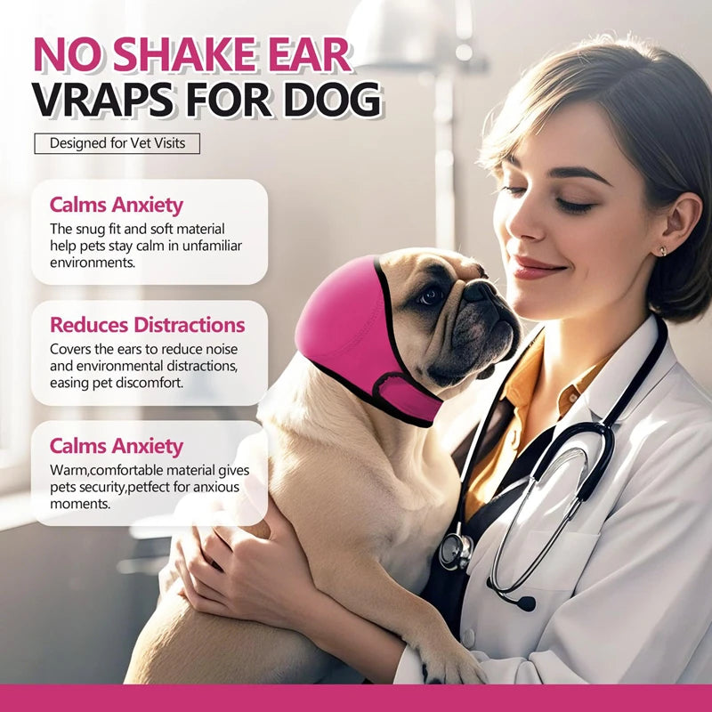 Waterproof Noise Cancelling Adjustable Dog Ear Muffs Dog Earmuffs Swimming Calming Hood To Relieve Pet Anxiety & Prevent Shock