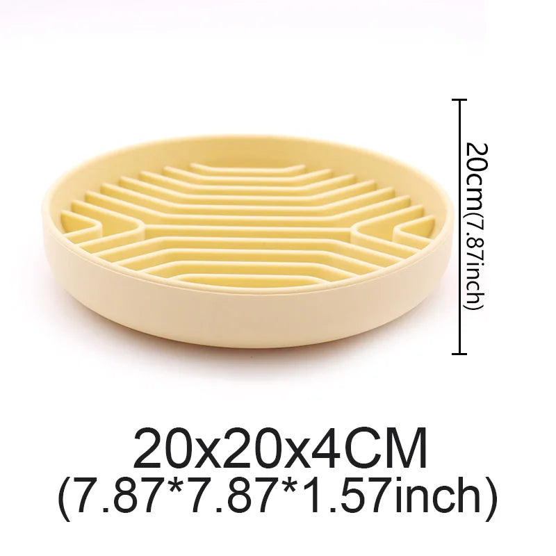 Pet Anti-choking Feeder Dog Food Bowl Pet Supplies Silicone Feeding Bowls Mat for Non-sliping Distracted Licking Plate Cutlery