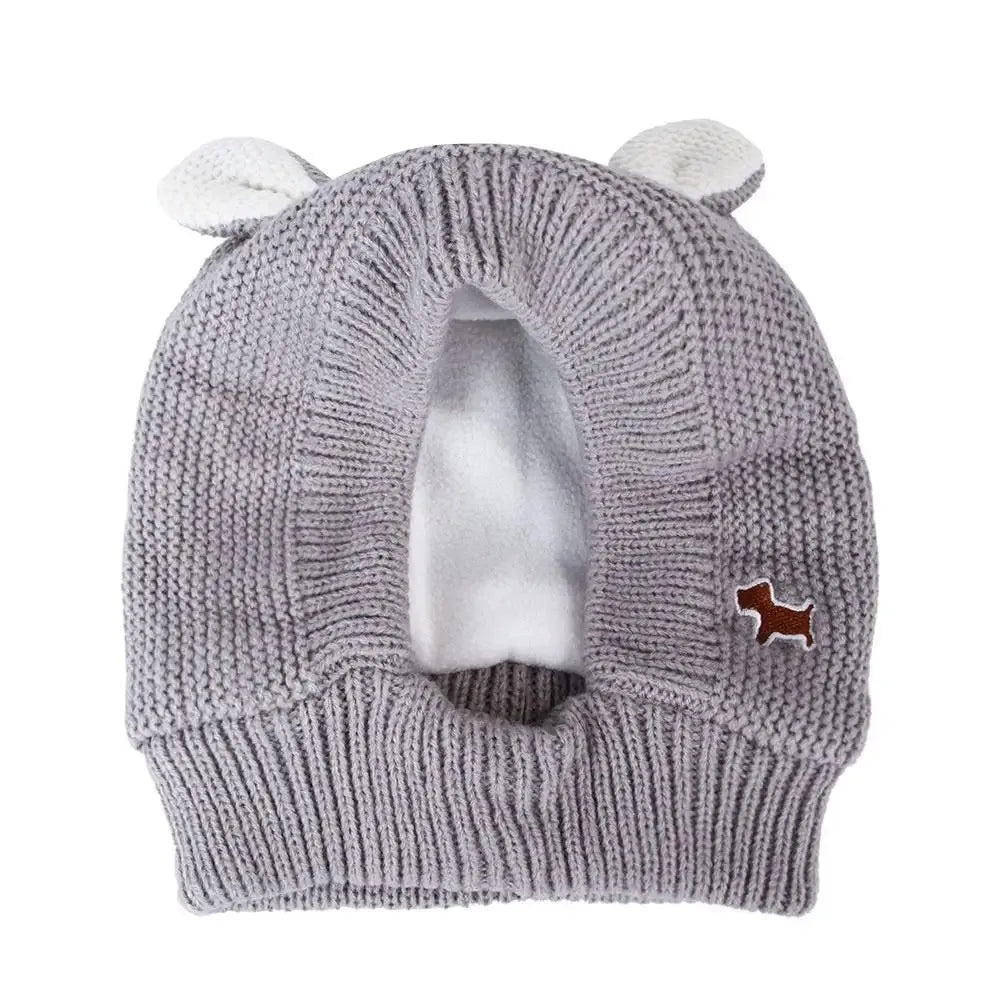 Winter Warm Dog Hat Ear Muffs Noise Protection Windproof Pet Ears Covers Knitted Earmuffs For Medium-Large Puppy Accessories.