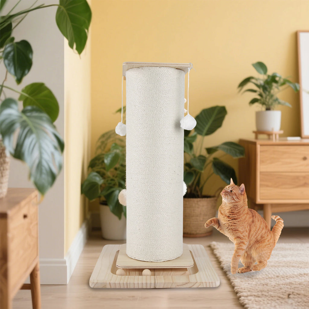 1 Section Vertical Sisal Material Safe Cat Climbing Frame Tree Modern Stable Design Cat Scratching Post for Cats 60cm/80cm