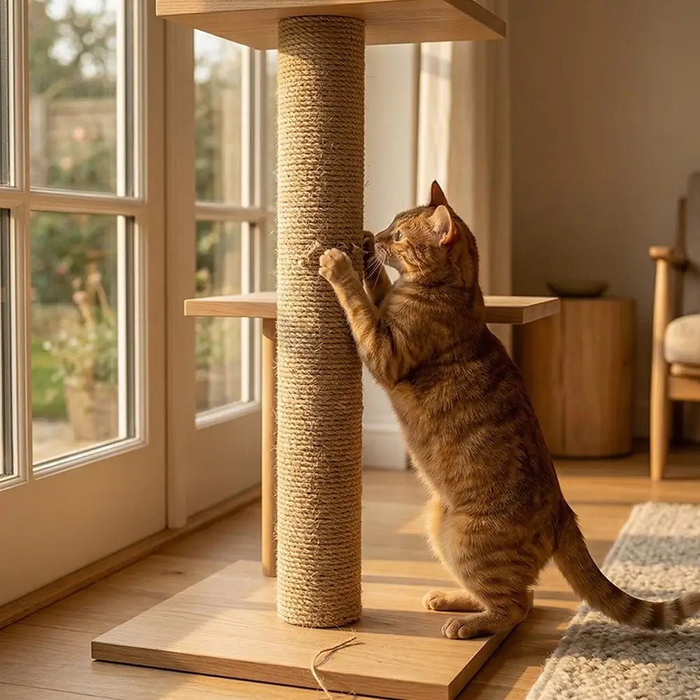 Sisal Cat Scratch Post Anti Scratch Claw Care Toy Detachable DIY Cat Tree Replacement Parts Household Pet Cat Supplies