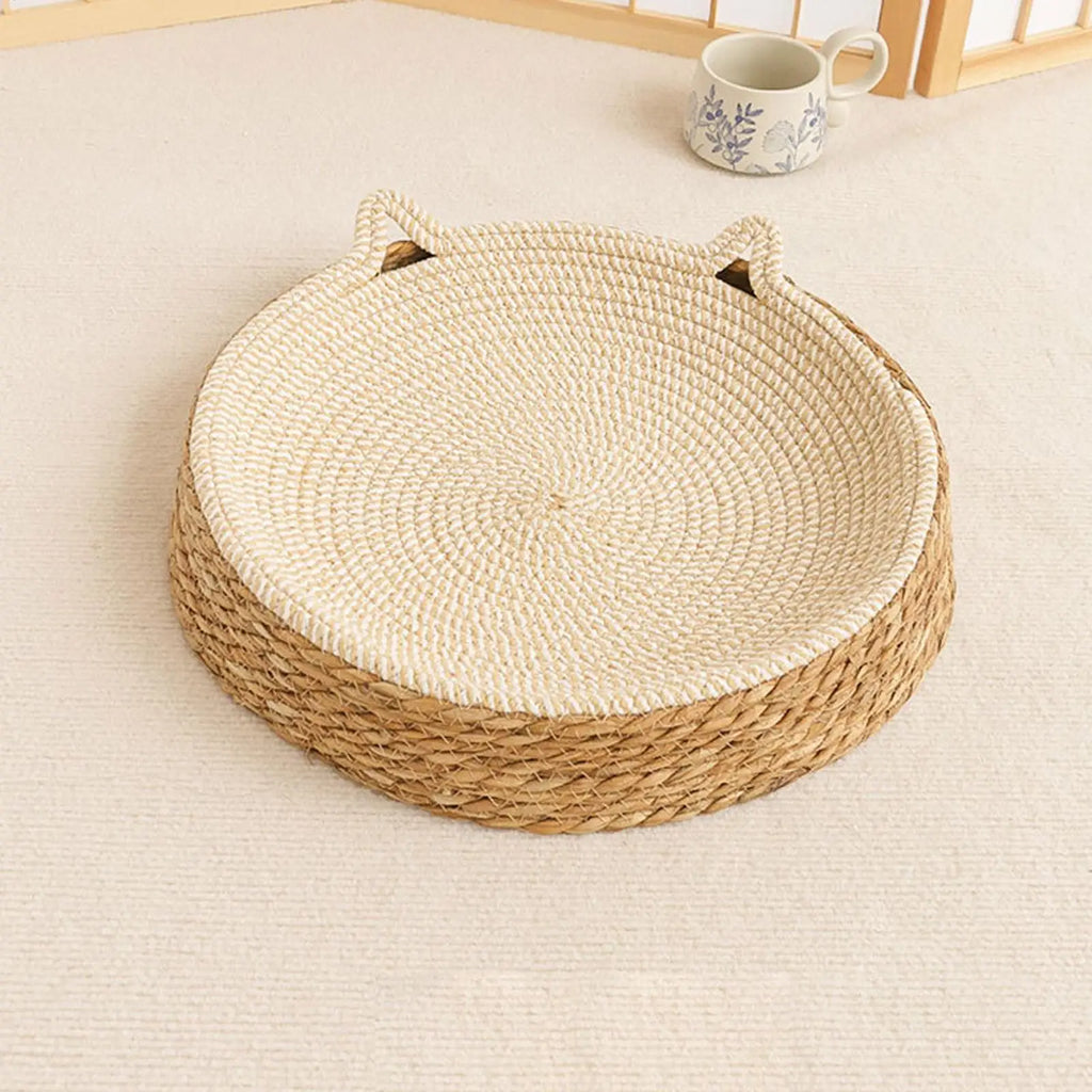 Cat Bed Sofa Cat Scratch Board Wear-Resistant Cat Bed Natural Rattan Weave Dog Cat House Pet Sleeping Bed Pet Supplies
