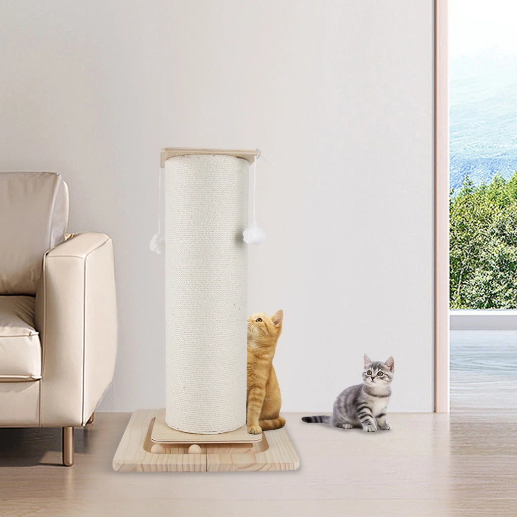 1 Section Vertical Sisal Material Safe Cat Climbing Frame Tree Modern Stable Design Cat Scratching Post for Cats 60cm/80cm