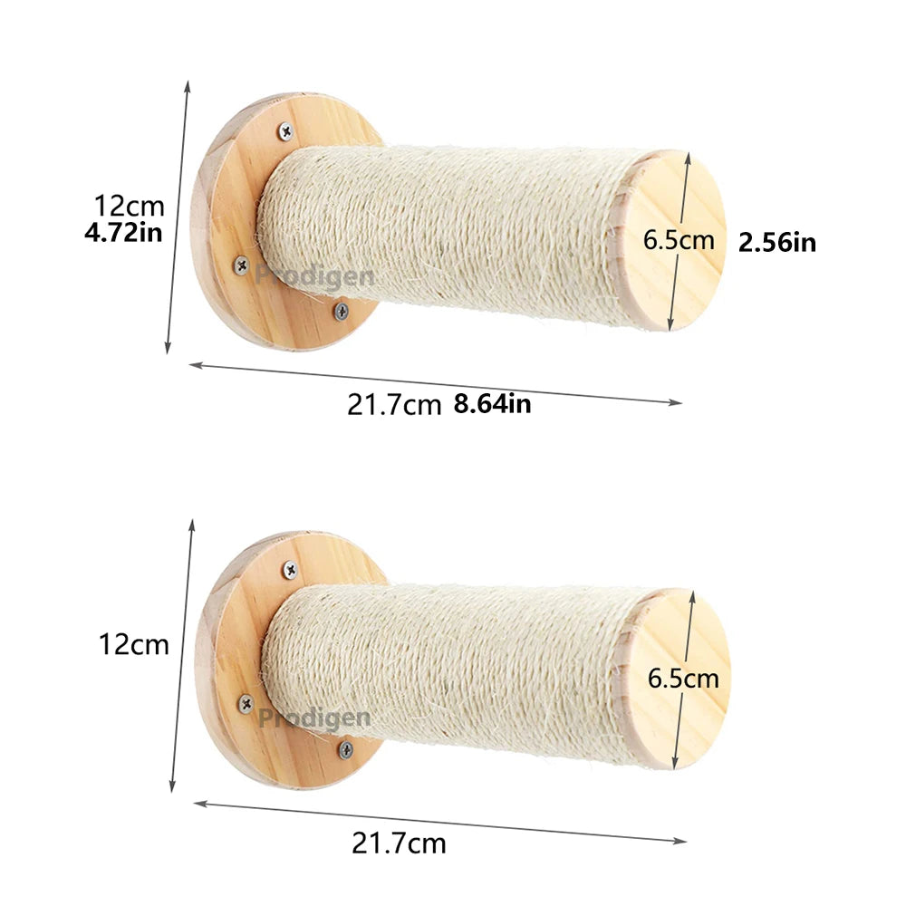 Wall Mounted Cat Shelves Solid Wood Cat Climbing Perch Floating Steps Cat Wall Furniture DIY Cat Tree Platform for Indoor Kitten