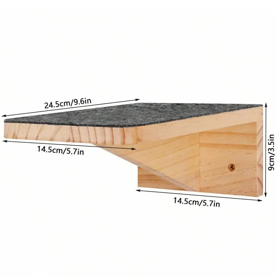 Wooden Cat Tree Tower Cat Wall Furniture Climbing Shelves Perches Sisal Scratcher Hammock Steps and Ladder Indoor Cats Walk Gym