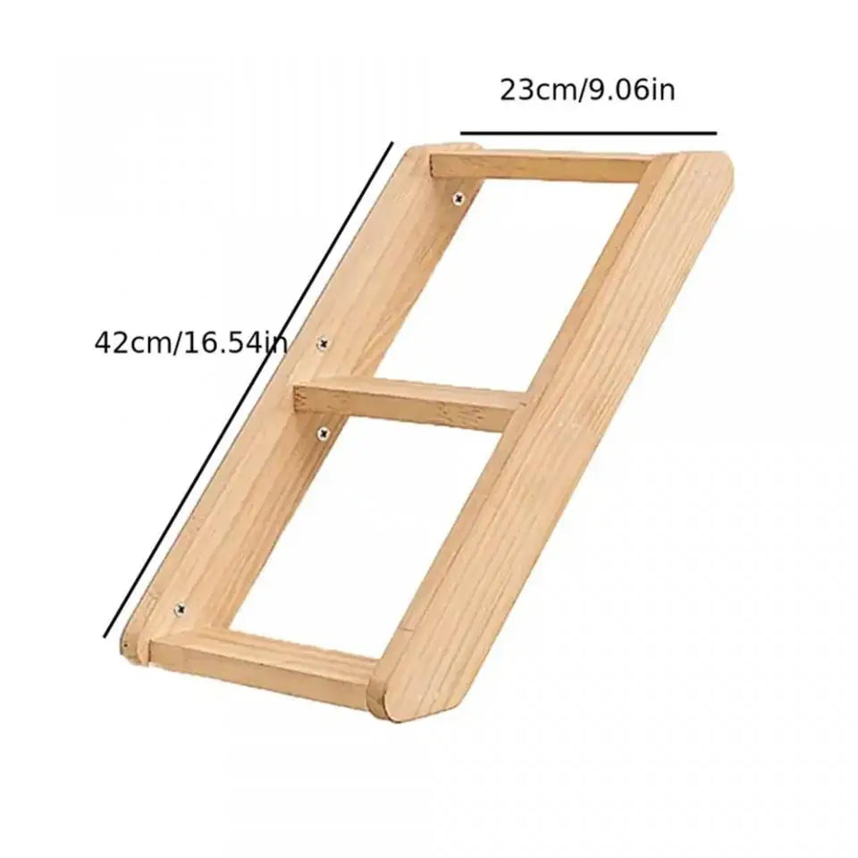 Wooden Cat Tree Tower Cat Wall Furniture Climbing Shelves Perches Sisal Scratcher Hammock Steps and Ladder Indoor Cats Walk Gym