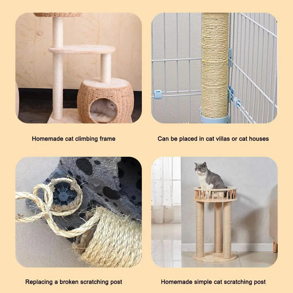 Sisal Cat Scratch Post Anti Scratch Claw Care Toy Detachable DIY Cat Tree Replacement Parts Household Pet Cat Supplies