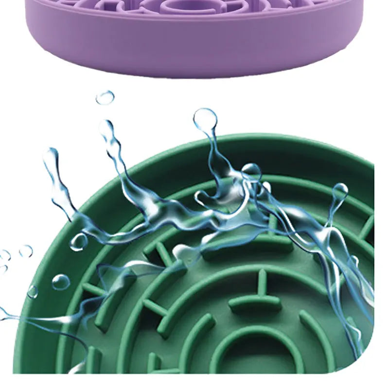 Pet Anti-choking Feeder Dog Food Bowl Pet Supplies Silicone Feeding Bowls Mat for Non-sliping Distracted Licking Plate Cutlery