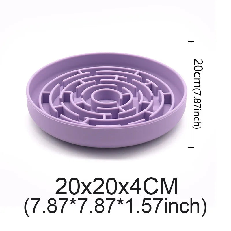Pet Anti-choking Feeder Dog Food Bowl Pet Supplies Silicone Feeding Bowls Mat for Non-sliping Distracted Licking Plate Cutlery