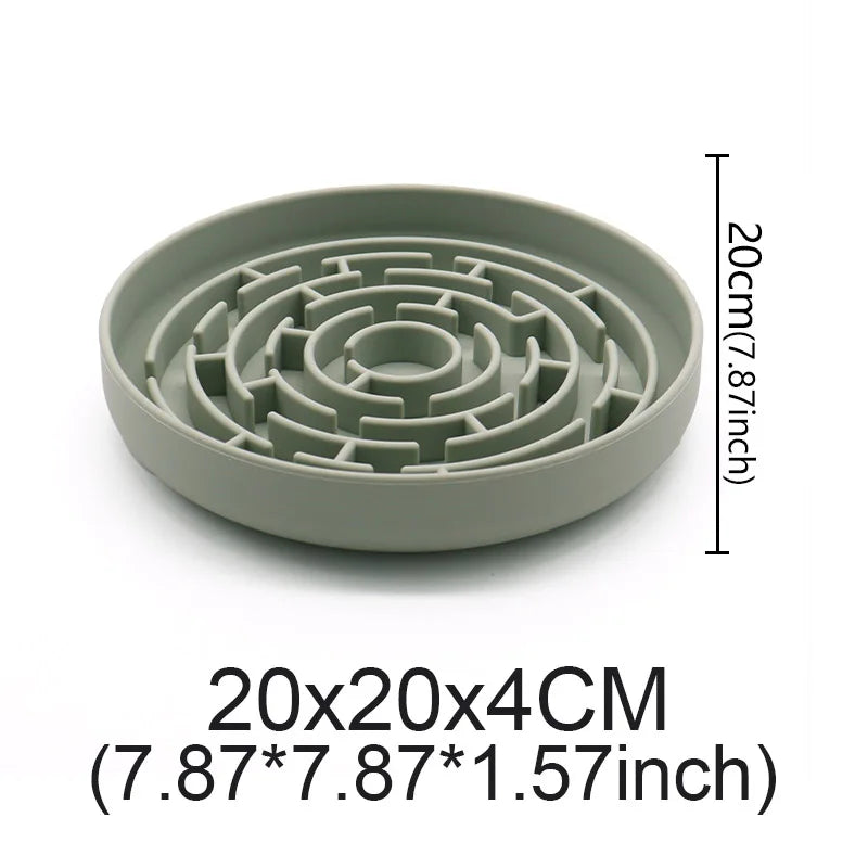 Pet Anti-choking Feeder Dog Food Bowl Pet Supplies Silicone Feeding Bowls Mat for Non-sliping Distracted Licking Plate Cutlery