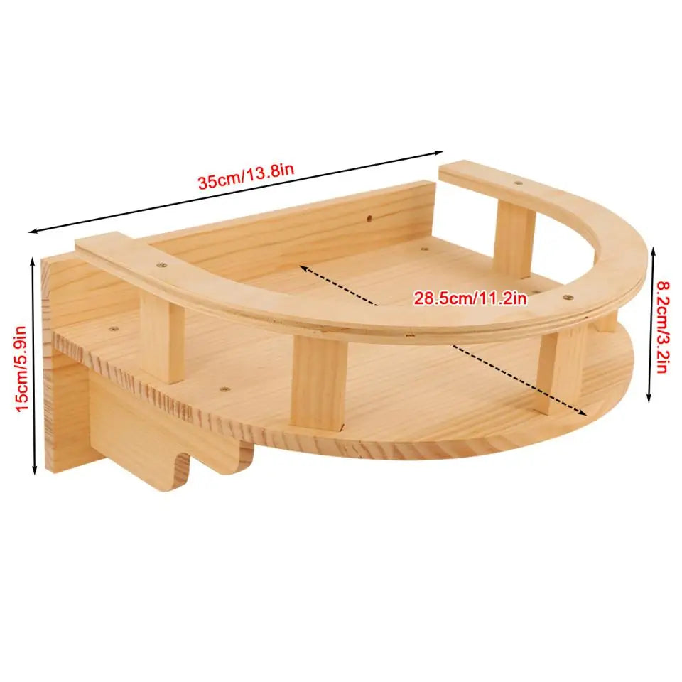 Wooden Cat Tree Tower Cat Wall Furniture Climbing Shelves Perches Sisal Scratcher Hammock Steps and Ladder Indoor Cats Walk Gym