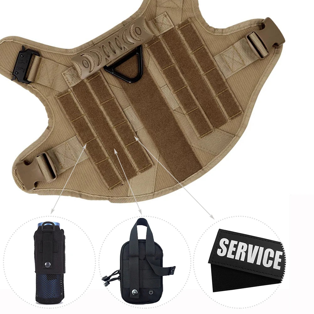 Large Dog Harness Pet German Shepherd Malinois Training Vest Military Tactical Medium Dog Harnesses Hunting For Dogs Accessories