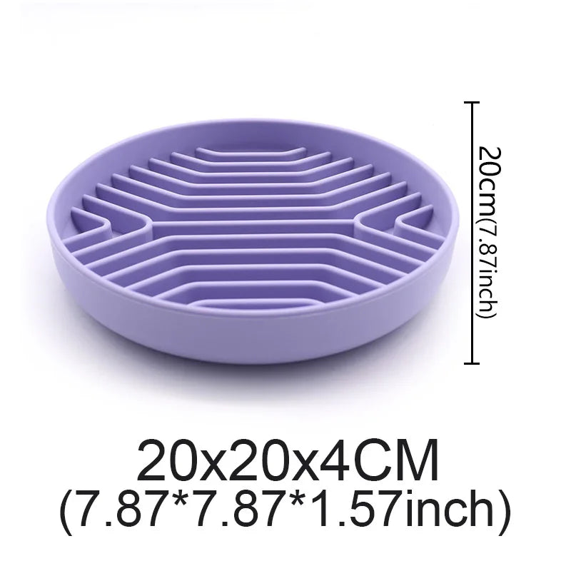 Pet Anti-choking Feeder Dog Food Bowl Pet Supplies Silicone Feeding Bowls Mat for Non-sliping Distracted Licking Plate Cutlery