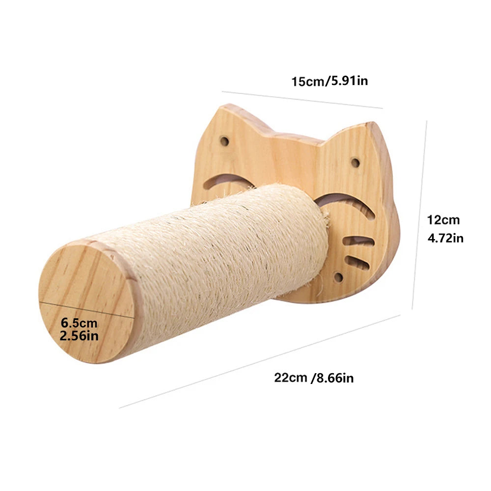Wall Mounted Cat Shelves Solid Wood Cat Climbing Perch Floating Steps Cat Wall Furniture DIY Cat Tree Platform for Indoor Kitten